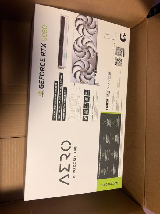 Новая Gigabyte GeForce RTX 5080 AERO OC SFF 16GB GDDR7
