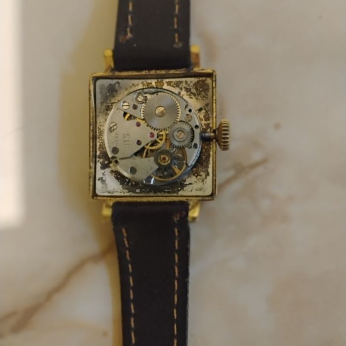 Ceas vintage Luch placat cu aur - functional