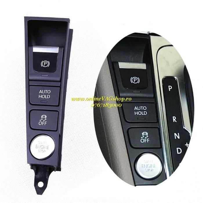 Start/Stop, panou butoane Frana Mana, Auto Hold, Esp, Volkswagen