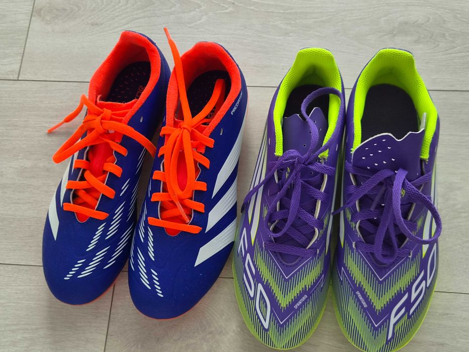 4 perechi  Adidas fotbal marimea 37 si 1/3, gazon si teren sintetic