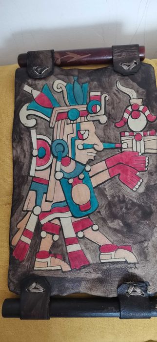 Pictura azteca pe piele naturala