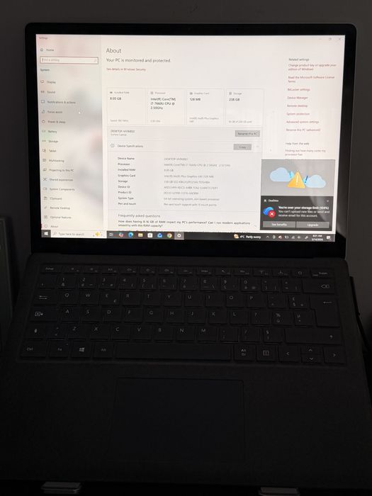 Microsoft surface laptop 1769