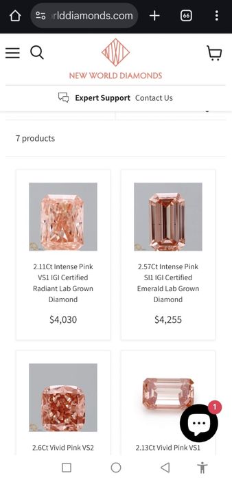 Inel superb cu diamant LG Fancy Vivid Pink