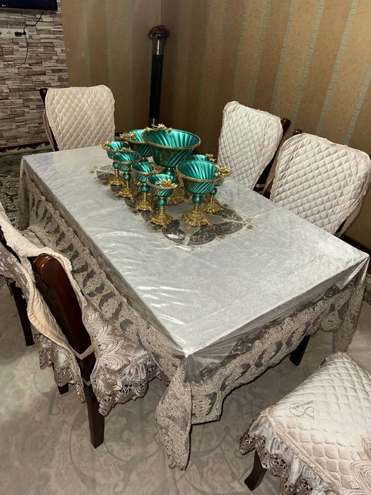 6 кишилик стол стул