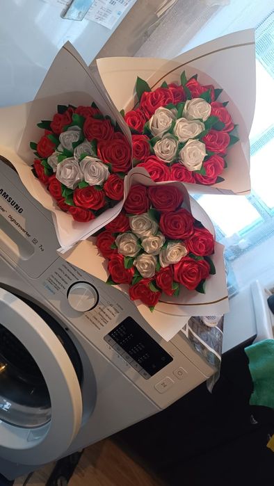 Цветы из ленты ручной работы