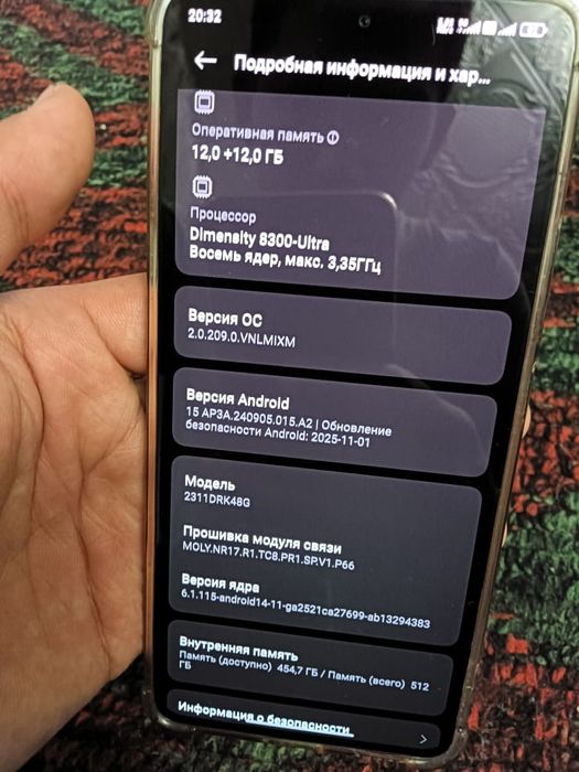 Poco X6 PRO 5G 12+12/512 gb