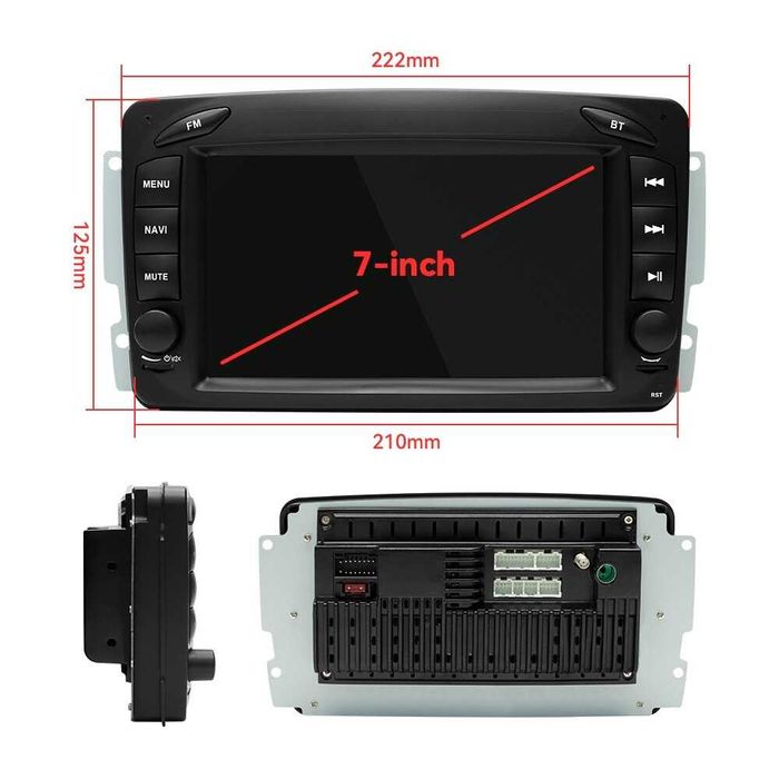 Мултимедия 7" Аndroid 13 за MERCEDES W203 W209 W168 W639 CARPLAY RDS