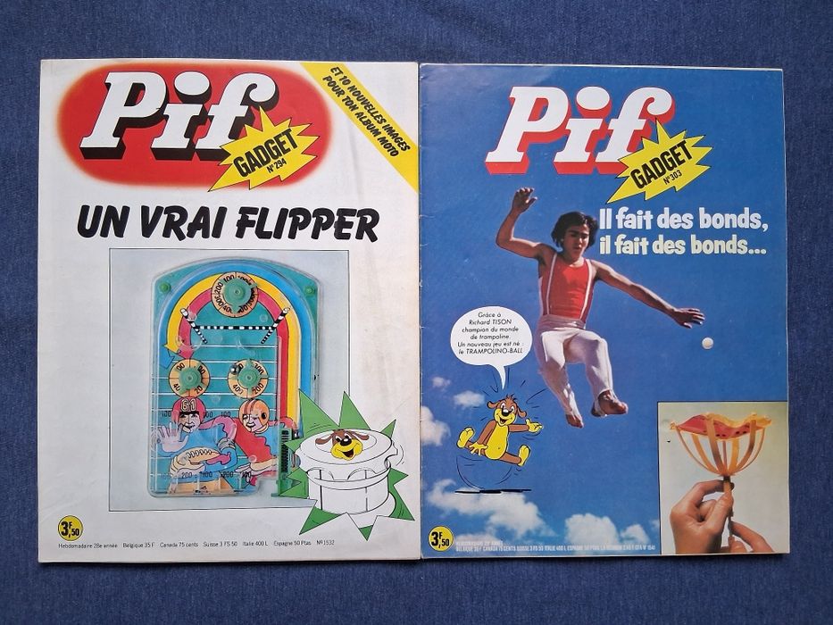 Стари Френски Антикварни Списания Pif Gadjet