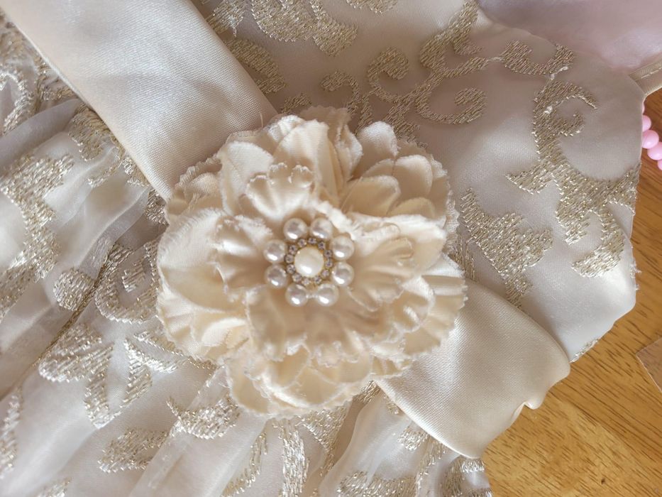 Детска рокля- Златисто ламе