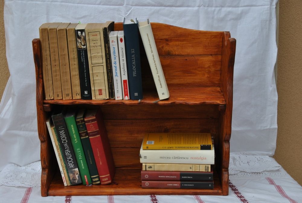 Vand etajera cu 2 polite din lemn