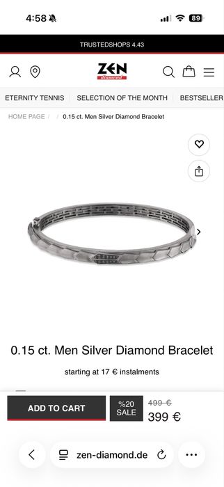 Bratara Zen cu diamant
