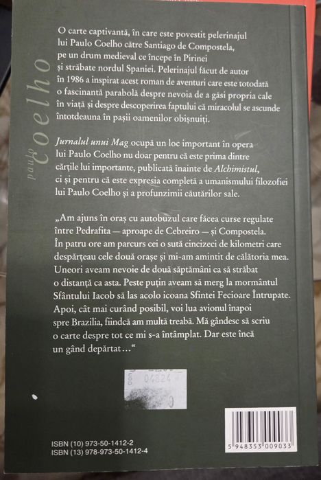 Carte "Jurnalul unui mag"-Paulo Coelho