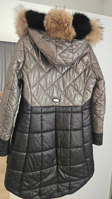 Палто oт естествена кожа с естествен пух и яке на Luci