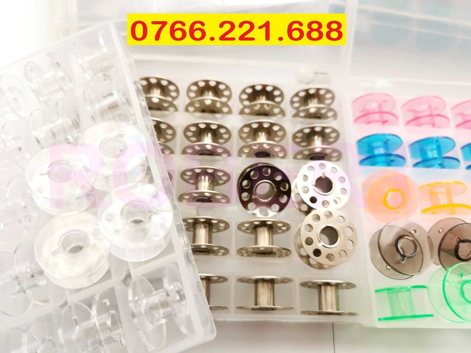 Cutie cu 25 mosoare bobine spon ata pt masina cusut Singer Brother etc