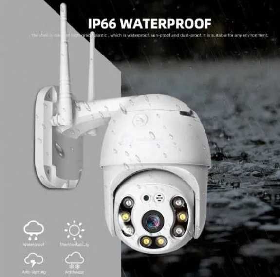 Безжична IP Камера с нощно виждане, FULL HD, Водоустойчива, 5 MP