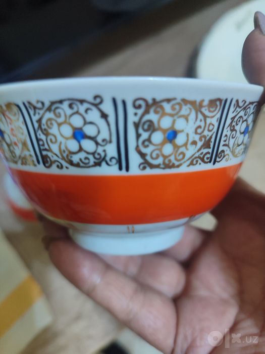 Парные винтажные пиалы  Рижского ФЗ, СССР, 1 сорт