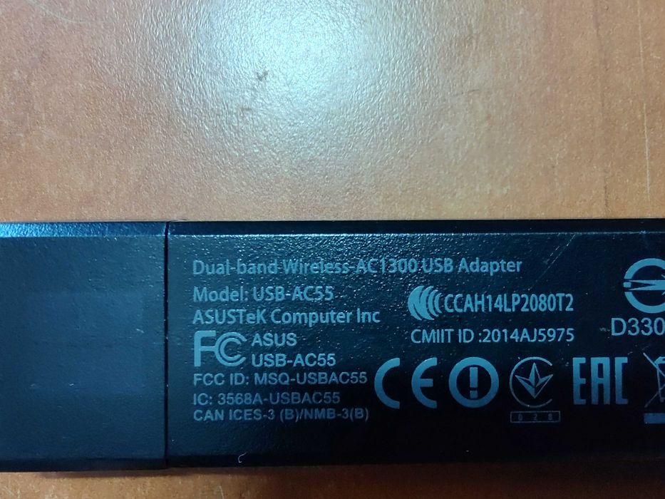 Adaptor Wireless ASUS USB-AC55 AC 1300 400 867 Mbps Dual-Band USB 3.0