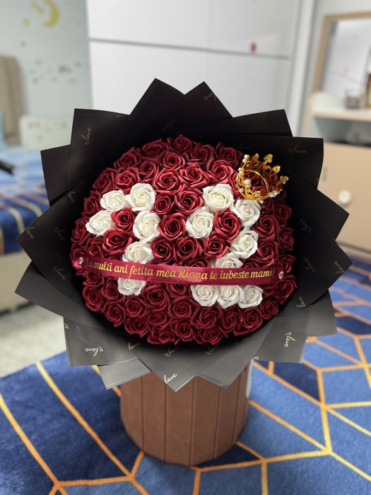 Buchet cu trandafiri din sapun