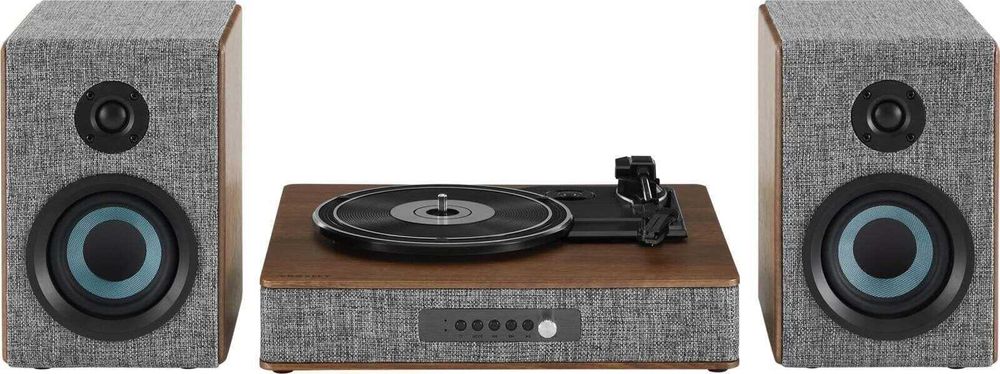 Грамофон Crosley Aria Shelf System – Grey с Bluetooth и FM радио