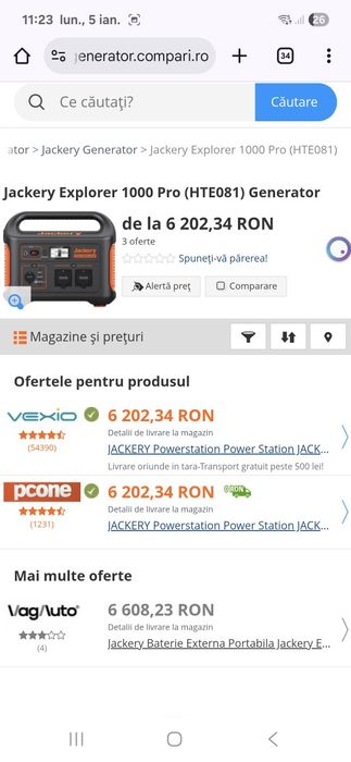 Jackery Explorer 1000 Pro  Generator