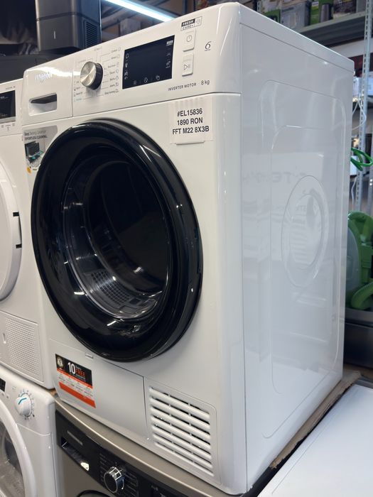 Uscător de rufe cu pompă de căldură 8kg Whirlpool FFT M22 8X3B