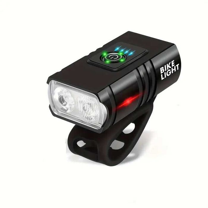 Lampă bicicletă față USB – 6 moduri, puternică,pentru noapte și munte