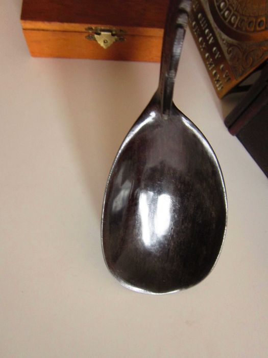 cadou rar Dragon din corn bivol de apa handmade lingura China 1960