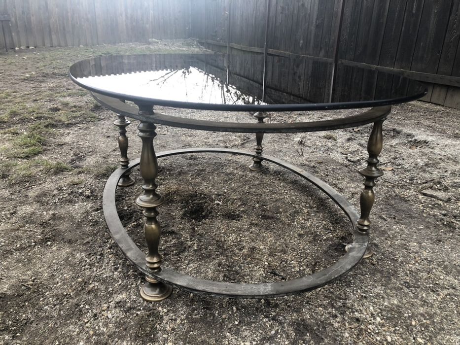 Masa de living masiva fier + sticla 50kg