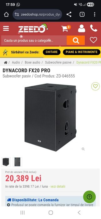 Dynacord fx20 Pro (xa2 vl212 fbt)