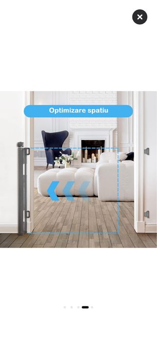 Poarta de siguranta retractabila extensibila copii