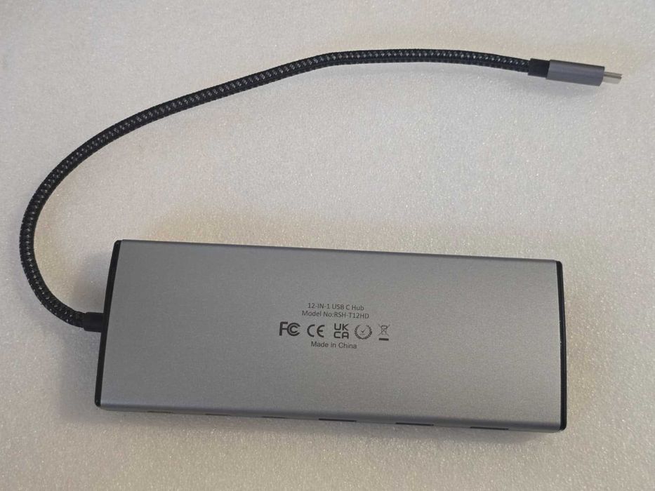 Docking Station 12-în-1 RSHTECH RSH-T12HD, USB-C 3.2 10Gbps, 4K- 60Hz