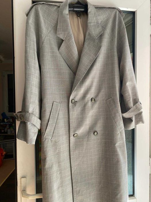 мъжки шлифер светло сиво