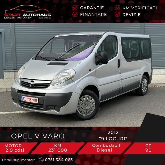 Opel Vivaro GARANTIE 12 luni#9 locuri(persoane)