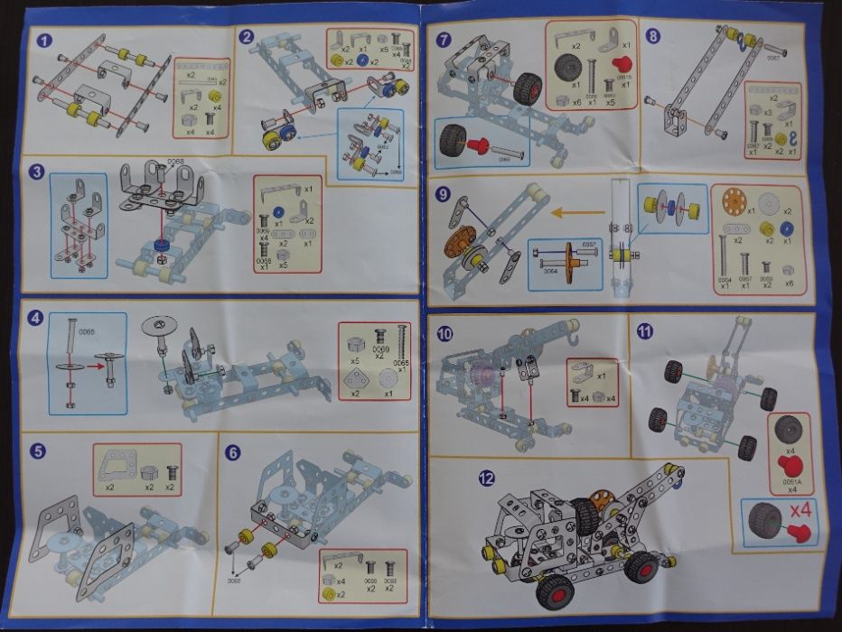 Метален конструктор 2 в 1 /за камион и кран/ 6+