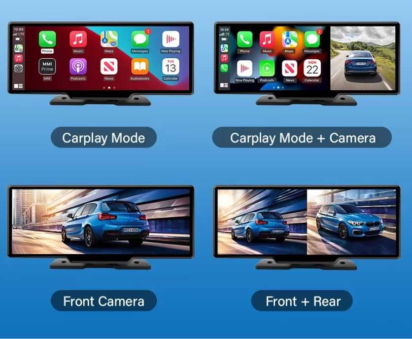 Navigatie universala ecran de 10,26 inch cu Carplay si Android auto + camera DVR fata/spate 4K