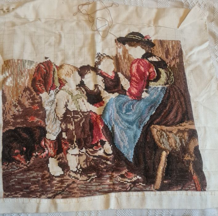 Гоблени Детска сцена,  бродирани кърпички