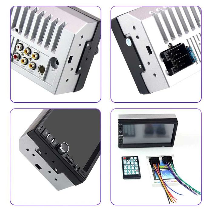 Player auto 2DIN 7018B 7" Touch Bluetooth USB MirrorLink + telecomandă