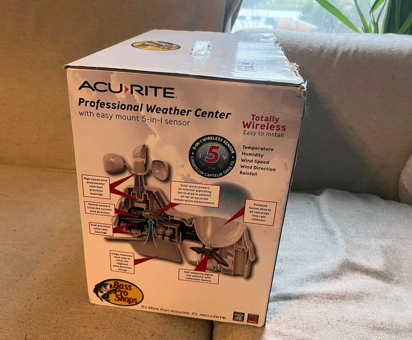Statie meteo profesionala wireless AcuRite 5 in 1 noua la cutie