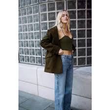 Тъмнозелен корсет Zara