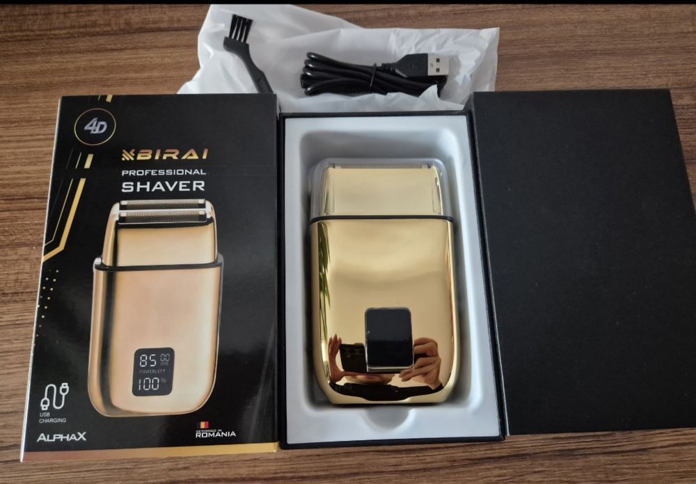 Shaver  profesional auriu si argintiu  nou