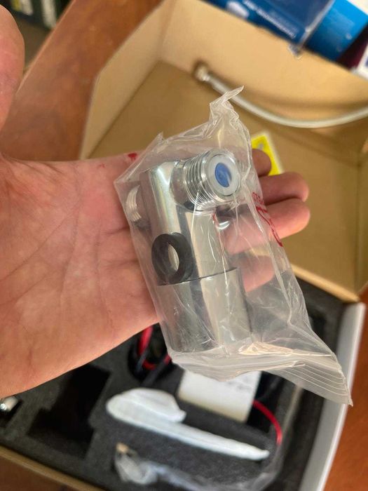 Robinet automat cu senzor infraroșu, robinet fără contact cu supapă de amestec pentru apă caldă și rece, pentru bucătărie și baie, cromat