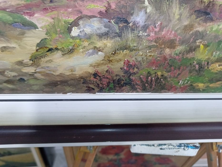Голям немски пейзаж – Масло върху платно, 110 x 50 см