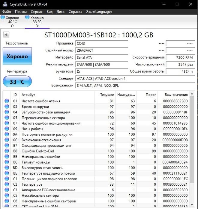 Жёсткий диск 1 ТБ Seagate