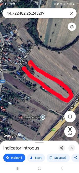 Teren în comuna Gruiu, jud. Ilfov, lângă A3