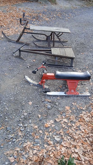 Дървена шейна шейни ретро