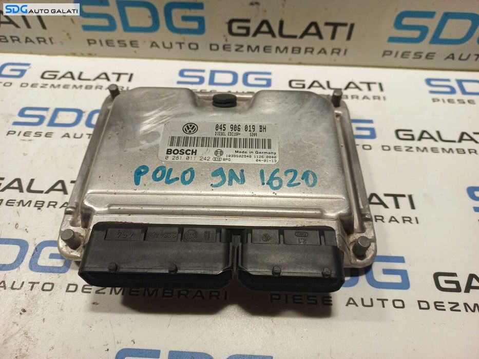 Kit Pornire ECU Calculator Motor Ceas Ceasuri Cluster Instrumente Bord Volkswagen Polo 9N2 2001 - 2005 Cod 045906019BH 0281011242 6Q0920821L [L0984] [L0985] [L0986]
