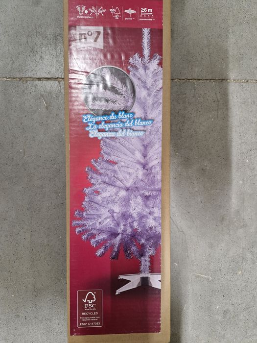 Brad Artificial Alb-violet 150 cm