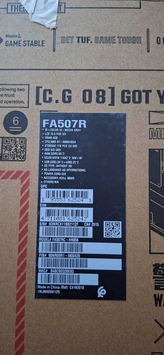 Laptop gaming TUF A15, NVIDIA  RTX 3050 4GB, SSD 1T,16GB RAM
