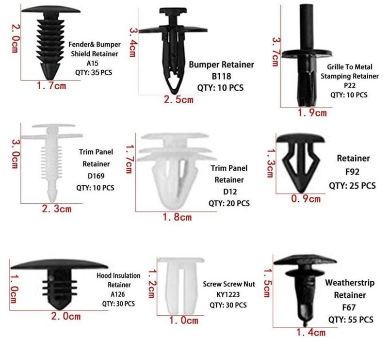 Универален комплект щипки 421 бр за автомобил Кори Лайсни Панели Табло