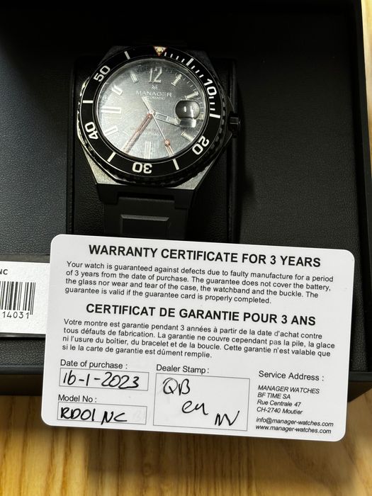 Vand ceas Manager Watches, Urban Oceana, MAN-RD-01-NC mecanic automat